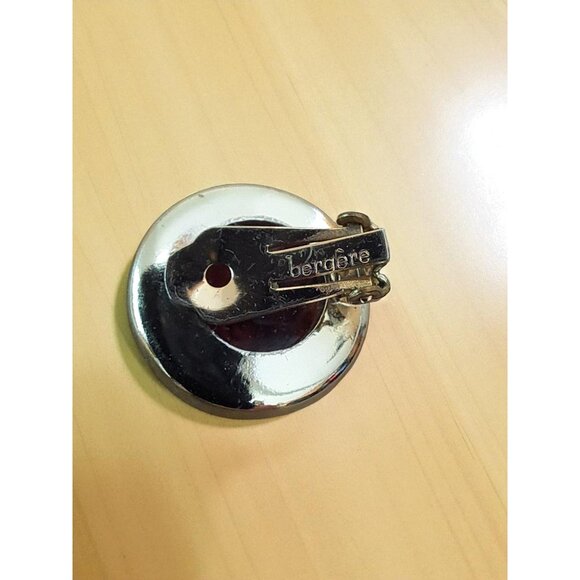 Vintage 1940s-1970s Bergere Amber Clip-On Earrings - Picture 5 of 7